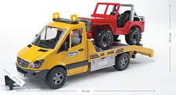 Евакуатор Bruder MB Sprinter, з джипом (02535) - мініатюра 6