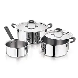 Набір посуду Bergner MasterPro Foodies collection. 2 каструлі та ківш (BGEU-5539)