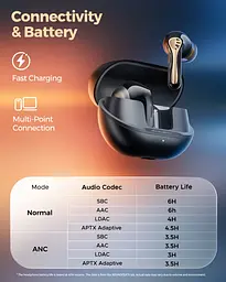 Бездротові навушники SOUNDPEATS Air5 Pro plus xMEMS з ANC та Hi-Res звуком (Чорний) - мініатюра 7
