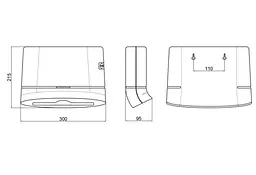 Тримач для паперових рушників Qtap Pohodli, 300 мм, White QTDR600WP - мініатюра 5