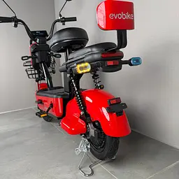 Електровелосипед EVOBIKE Nova S 500W 48V 12Ah з 2 сидіннями, корзиною та поворотниками, простий і надійний, для міста і села, червоного кольору - мініатюра 12