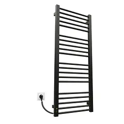 Електрична рушникосушарка Kosser Степ 1200x500 EL ДСТ04EL, Чорний матовий, Ліве