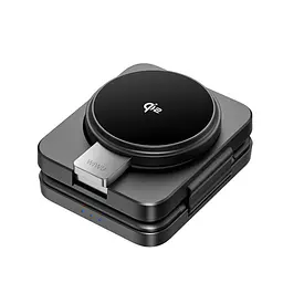 БЗП Wi-W028 QI2 3 in 1 Wireless Charger Black Wiwu teh0029896 - мініатюра 3