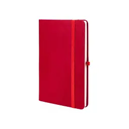 Книга записна Optima А5 NEBRASKA, м’яка обкладинка, гумка, білий блок лінія, червоний (O20124-03)