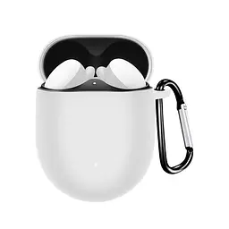 Чохол-накладка DK Silicone Candy Friendly з карабіном для Google Pixel Buds A (011407) (white) - мініатюра 2