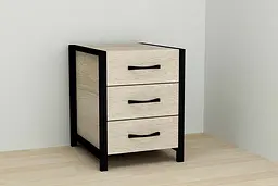 Тумба універсальна Ferrum-decor Вів'єн 3 50x41x40 чорний ДСП Дуб Сонома 16мм (FRD-104188) - мініатюра 5