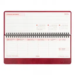 Планінг-щотижневик настільний Leo Planner 2027 Persona 30х14 см 128 сторінок бордовий (252741) - мініатюра 8