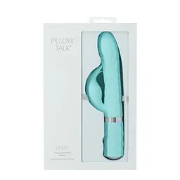 Розкішний кролик з ротацією та вібрацією Pillow Talk Lively Teal, кристал Сваровскі - мініатюра 9