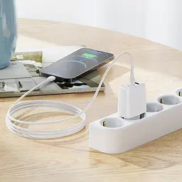 Блок і кабель Lightning Hoco N11 Powerful dual port PD20W+QC3.0 Type-C - мініатюра 6