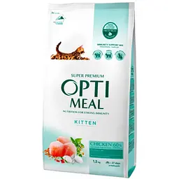 Сухий корм для кошенят Optimeal Kitten Chicken із куркою 1.5 кг