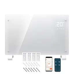 Конвекторний обігрівач Volt Polska TermoGlass Pro 2в1 2000W Wi-Fi Smart White - мініатюра 2