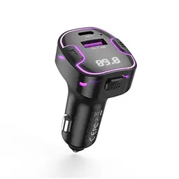 ФМ-Модулятор XO BCC12 Intelligent Bluetooth MP3+5V3.1A Чорний