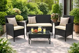 Набір садових меблів GardenLine Reno Black
