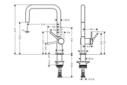 Змішувач для кухні Hansgrohe Talis M54 chrome 72844000 - мініатюра 2