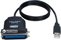 Адаптер Dynamode USB 2.0 A Male – LPT Bitronics 36-pin Male кабель 1,8 м, чіпсет CH340, Win 10/8 (USB2.0-to-Parallel)