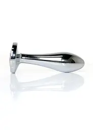 Анальна пробка - Jewellery Silver Plug Clear S - мініатюра 5