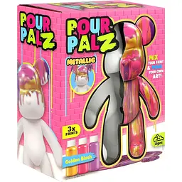 Набір для творчості ToyMonster Pour Palz Флюїд Арт Ведмедик Золото світанку S3 Metallic (GS-G25020) - мініатюра 3