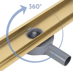 Душовий канал Rea Neox Pro 60 см 2-в-1 gold REA-G2743 - мініатюра 3