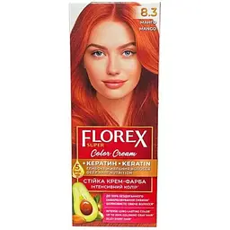 Крем-фарба Florex для волосся КЕРАТИН 8.3 Манго