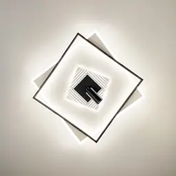 Стельова LED люстра в чорно-білому корпусі Line.F MJ 51-500*500 BK+WT - мініатюра 6