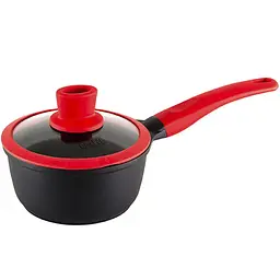 Ківш Gipfel Velour зі скляною кришкою 16 см 1.2 л (0558)