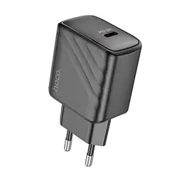 Мережевий зарядний пристрій HOCO CS21A Rich single port QC3.0 charger(EU) 18W Чорний