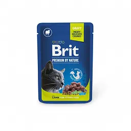 Вологий корм Brit Premium Cat pouch для стерилізованих кішок, ягнятина, 100 г - мініатюра 6