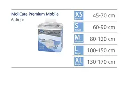 Труси поглинаючі для дорослих Mobile 6 крапель M 14шт/уп. MoliCare med0001374 - мініатюра 3