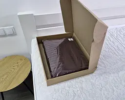 Постільна білизна LARA сатин-страйп LUX chocolate d13232р полуторна 150х220 см - мініатюра 2