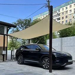 Тент навіс затінюючий прямокутний 3х6м сітка (Молочний) - мініатюра 5