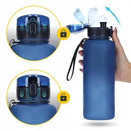 Пляшка для води 4FIZJO спортивна 1000 мл Blue (P-5905973403771) - мініатюра 7