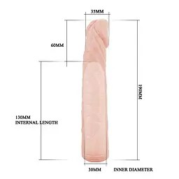 Насадка на пеніс SILICONE SLEEVE Baile BI-026206 99101 - мініатюра 6