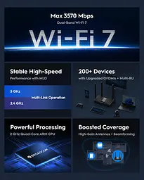 Маршрутизатор Cudy WR3600H BE3600 2.5G Wi-Fi 7 Router - мініатюра 4