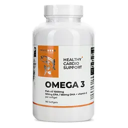 Омега-3 Progress Nutrition Omega 3 Healthy, 180 капсул для підтримки серцево-судинної системи
