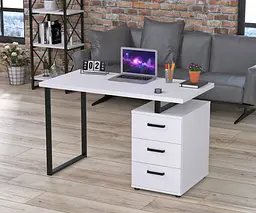 Письмовий стіл Loft Design L-27 Чорний (Білий)