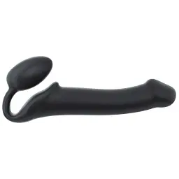 Безремневий страпон Strap-On-Me Black L повністю регульований діаметр 3.7 см