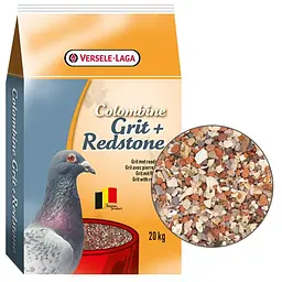 Мінеральна добавка Versele-Laga Colombine Grit+RedStone Верселе-Лага Гріт з червоним каменем для птахів 20 кг (123317)