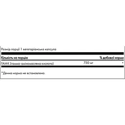 Гамма-аміномасляна кислота ГАМК Swanson GABA Maximum Strength 750 мг 60 вегетаріанських капсул (100-61-3157411-20) - мініатюра 3