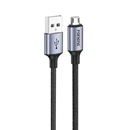 Кабель Foneng X95 Metal Head Braided Cable USB - micro USB 3A 1.2м Чорний (X95-CA-MU)