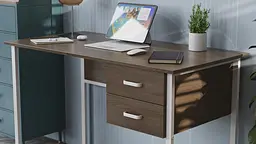 Комп'ютерний стіл Ferrum-decor Таккота 75x140x60 білий ДСП Дуб Сонома Труфель 16мм (FRD-102100) - мініатюра 4