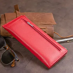 Горизонтальний тонкий гаманець зі шкіри ST Leather 19330 червоний - мініатюра 9