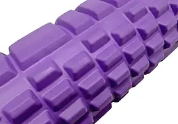 Масажний ролик EasyFit Grid Roller 33 см v.1.1 Фіолетовий - мініатюра 3