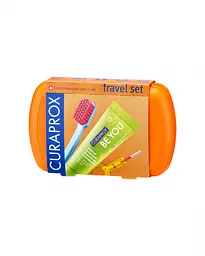 Дорожній набір по догляду за ротовою порожниною Curaprox Travel Set Orange: Розкладна щітка CS5460 Ultra Soft + Зубна паста Be You 10 мл + Йоржики + Тревел-кейс - мініатюра 7