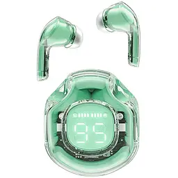 Бездротові навушники Acefast T8 Crystal color (2) bluetooth earbuds Mint Green (6974316282259)