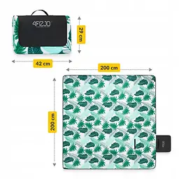 Килимок для пікніка та кемпінгу 4FIZJO 200 x 200 см складаний 4FJ0623 (P-5905973400930) - мініатюра 11