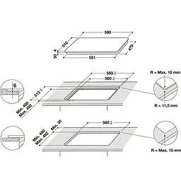 Варильна поверхня електрична Whirlpool WF S0160 NE - мініатюра 5