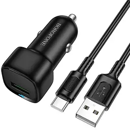 АЗП Borofone BZ34 Cloud QC3.0 (1USB-A) + кабель USB to Type-C Black