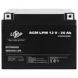 Акумулятор LogicPower AGM LPM 12V - 26 Ah - мініатюра 4