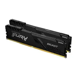 Модуль пам'яті для комп'ютера DDR4 64GB (2x32GB) 3200 MHz Fury Beast Black Kingston Fury (ex.HyperX) (KF432C16BBK2/64) - мініатюра 11
