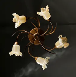 Люстра стельова Splendid Ray L90807H/5, E14, 5 ламп, бронзова, сучасний стиль, діаметр 58 см, висота 22 см - мініатюра 2